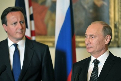 Vladimír Putin a David Cameron